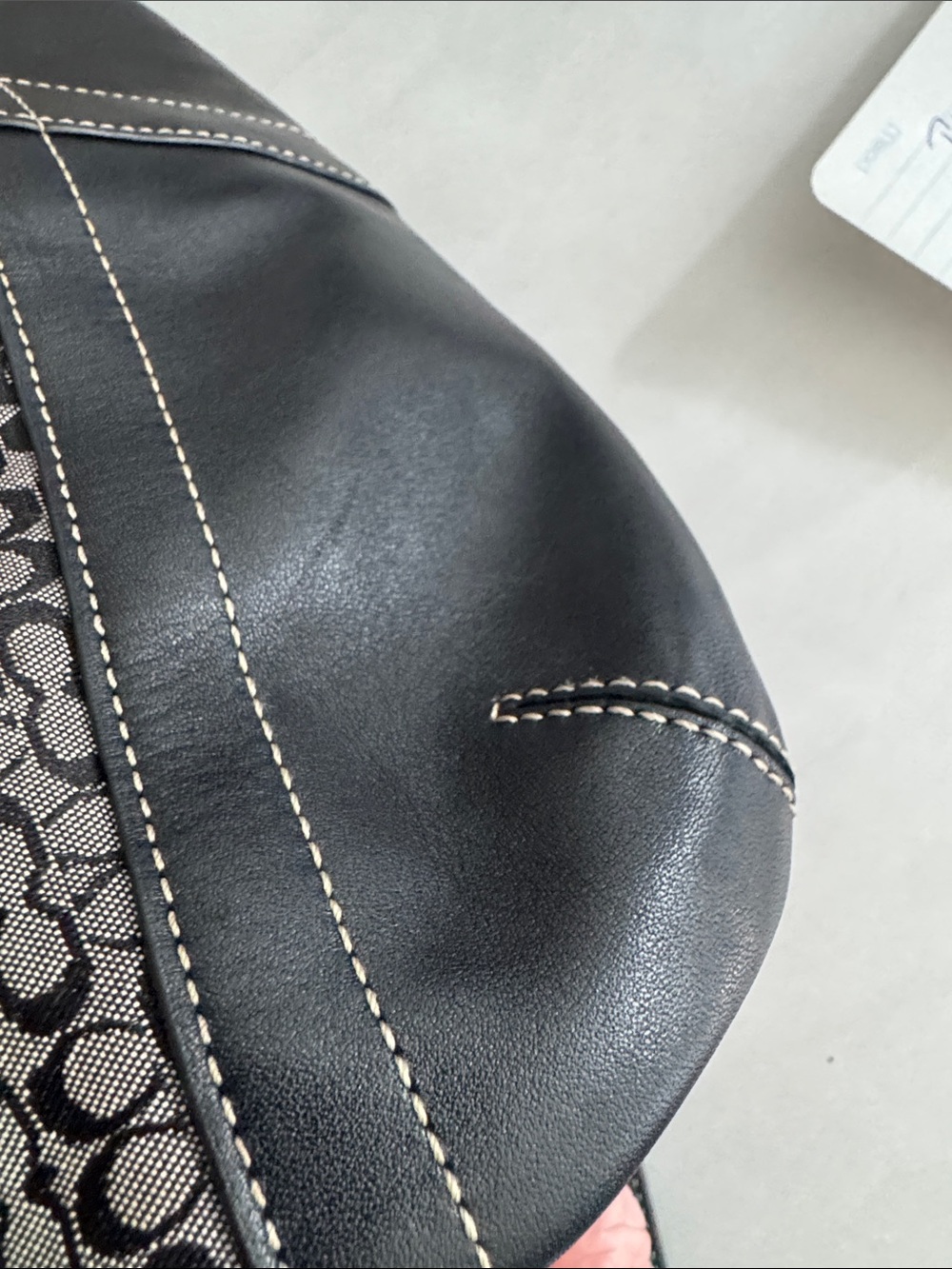 Coach Brown and Black Signature Canvas Hobo Shoulder Bag - Picture 7 of 9